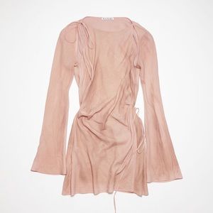 NWT Acne Studios Wrap Tunic Dress/Mauve Pink/size 36